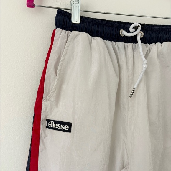 Ellesse Flogrida White Red Stripe Track Pants Joggers Size 8 - Picture 8 of 13
